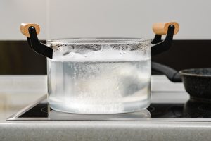 Boiling water to help resolve toilet not flushing properly